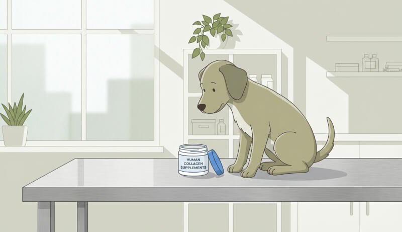 peut on donner du collagène pour humain à un chien​
